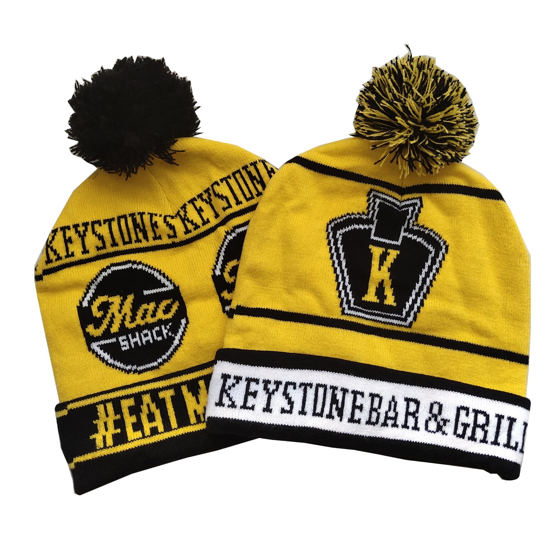 Acrylic Knit Beanie w/ Pom Pom
