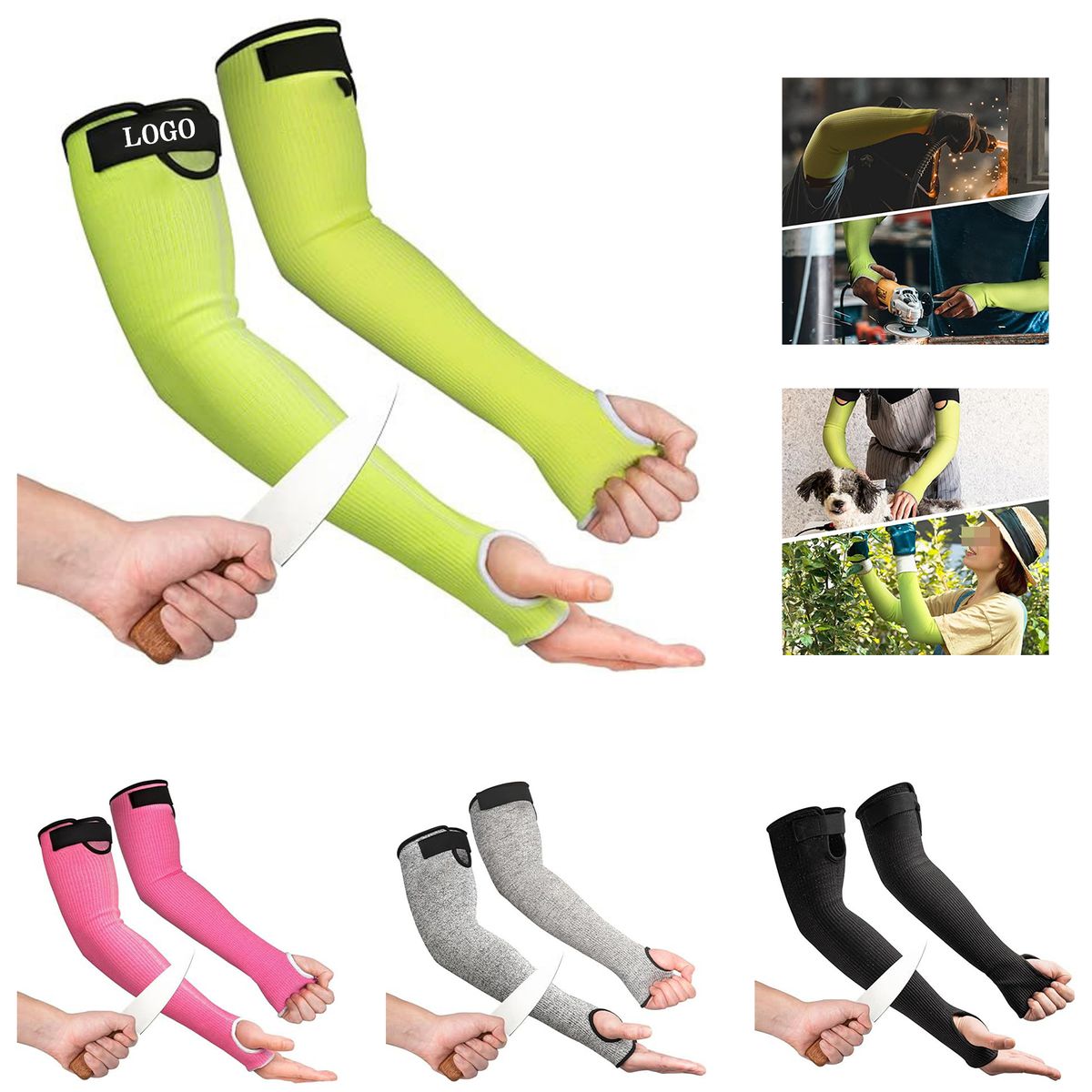 Cut Resistant Thumb Hole Farmers Sleeves