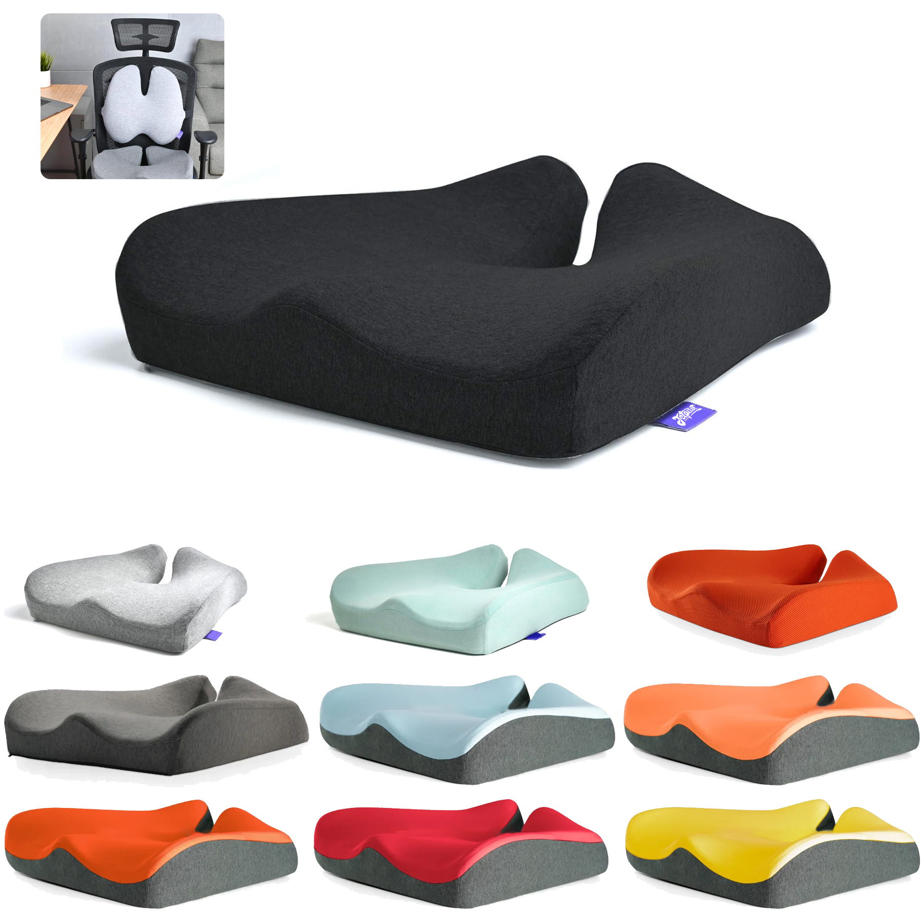 Pressure Relief Memory Foam Seat Cushion 6