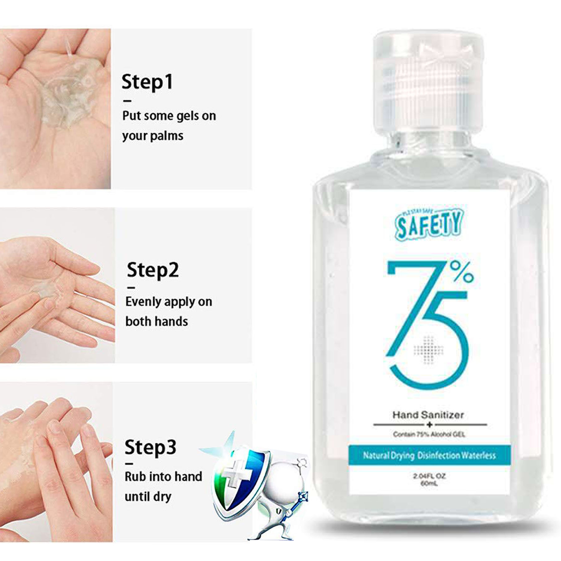 2 oz. 75% Alcohol Hand Sanitizer Gel