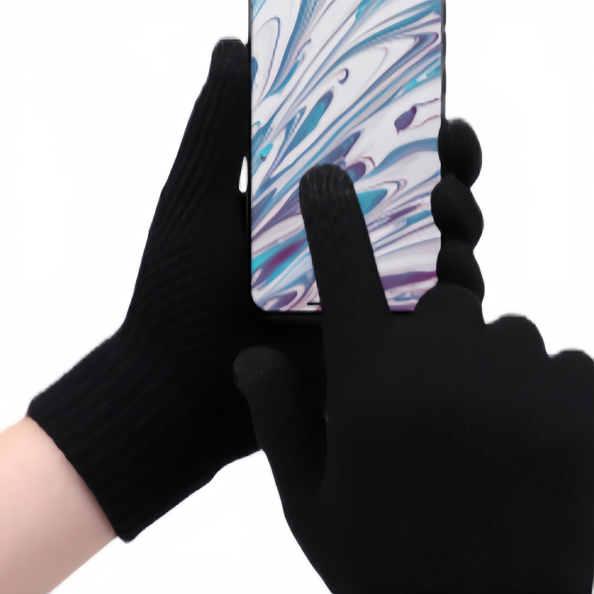 Acrylic Knit Touchscreen Winter Gloves 3