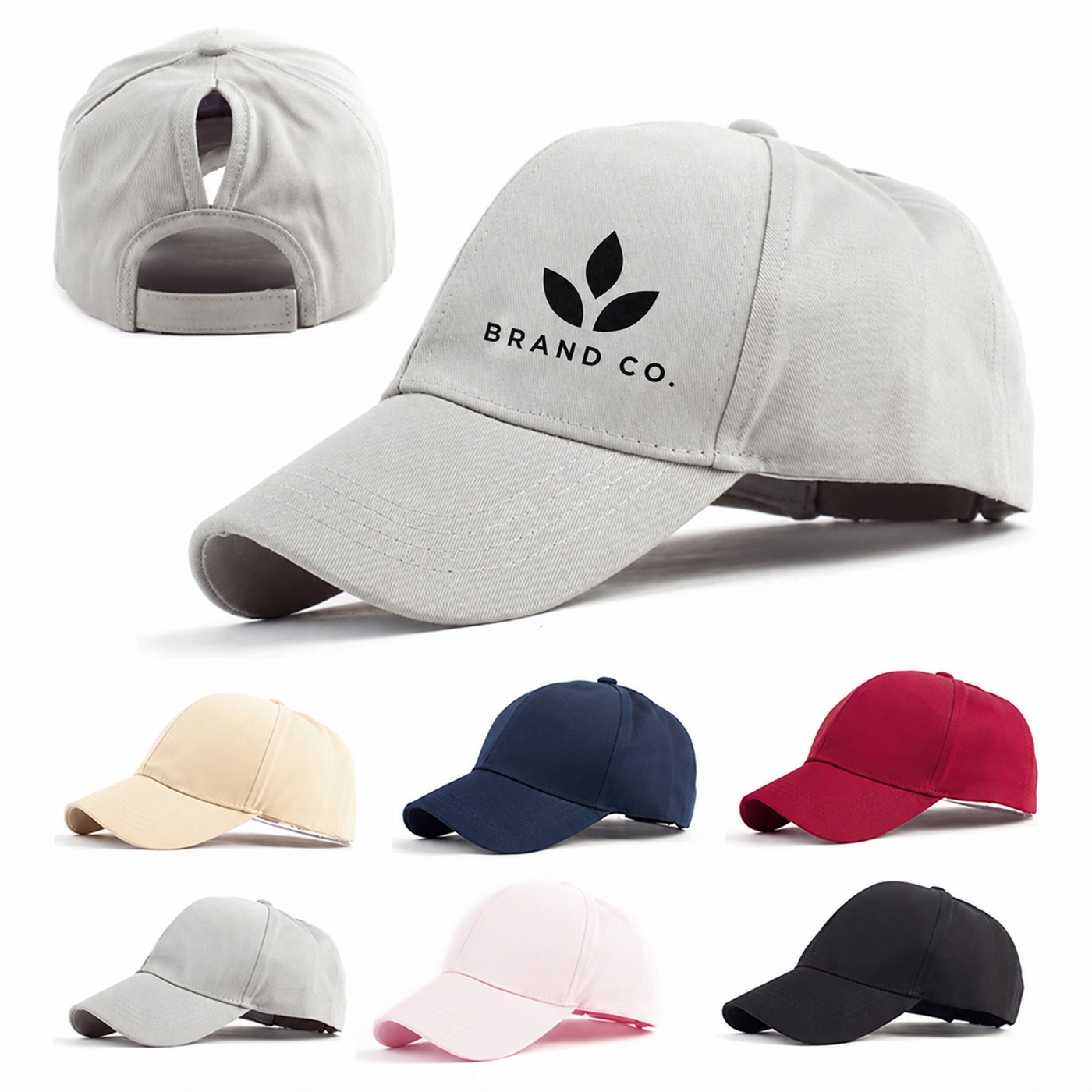 Ponytail Washed Cotton Cap