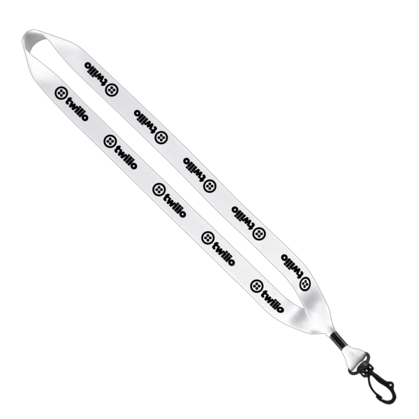3/4" Polyester Lanyard with Swivel Snap Hook