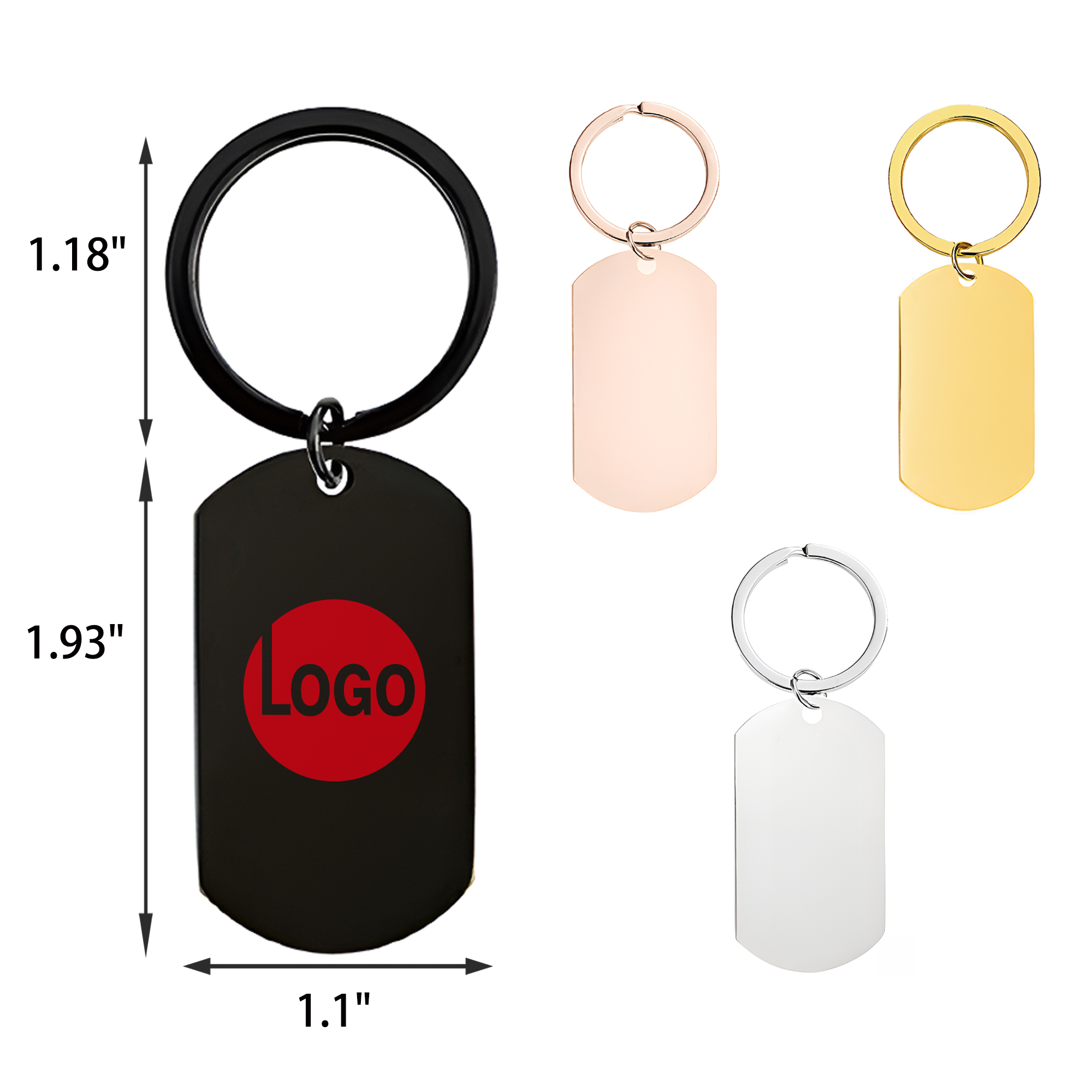 MOQ 50 PCS Durable Stainless Steel Keychain
