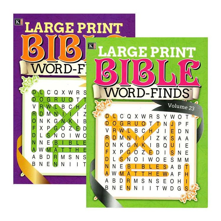 Large Print Bible Word Finds Book - Two Titles