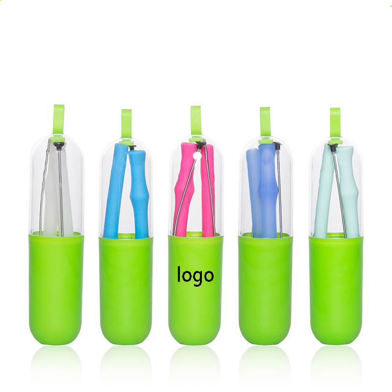 Silicone Straws With Case