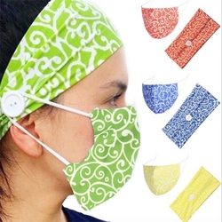Headbands With Buttons For Mask
