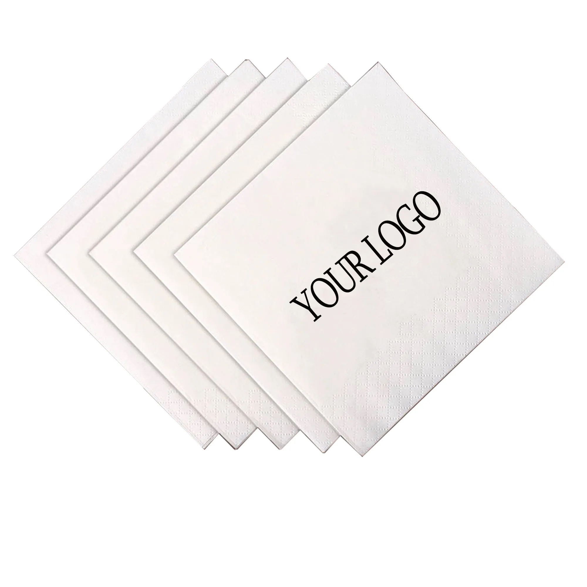 White Beverage Napkins MOQ 300 5
