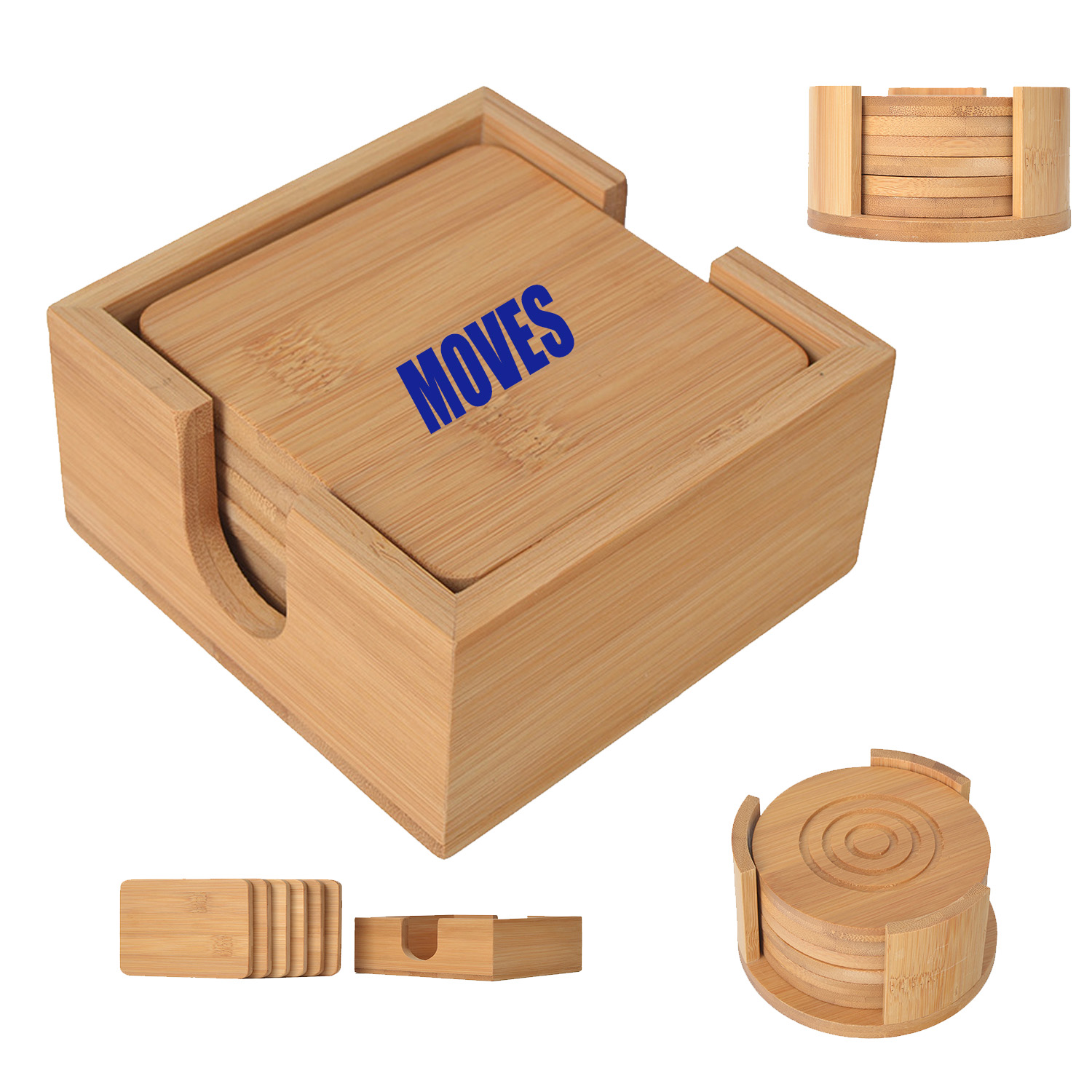 Bamboo Coaster Set 3