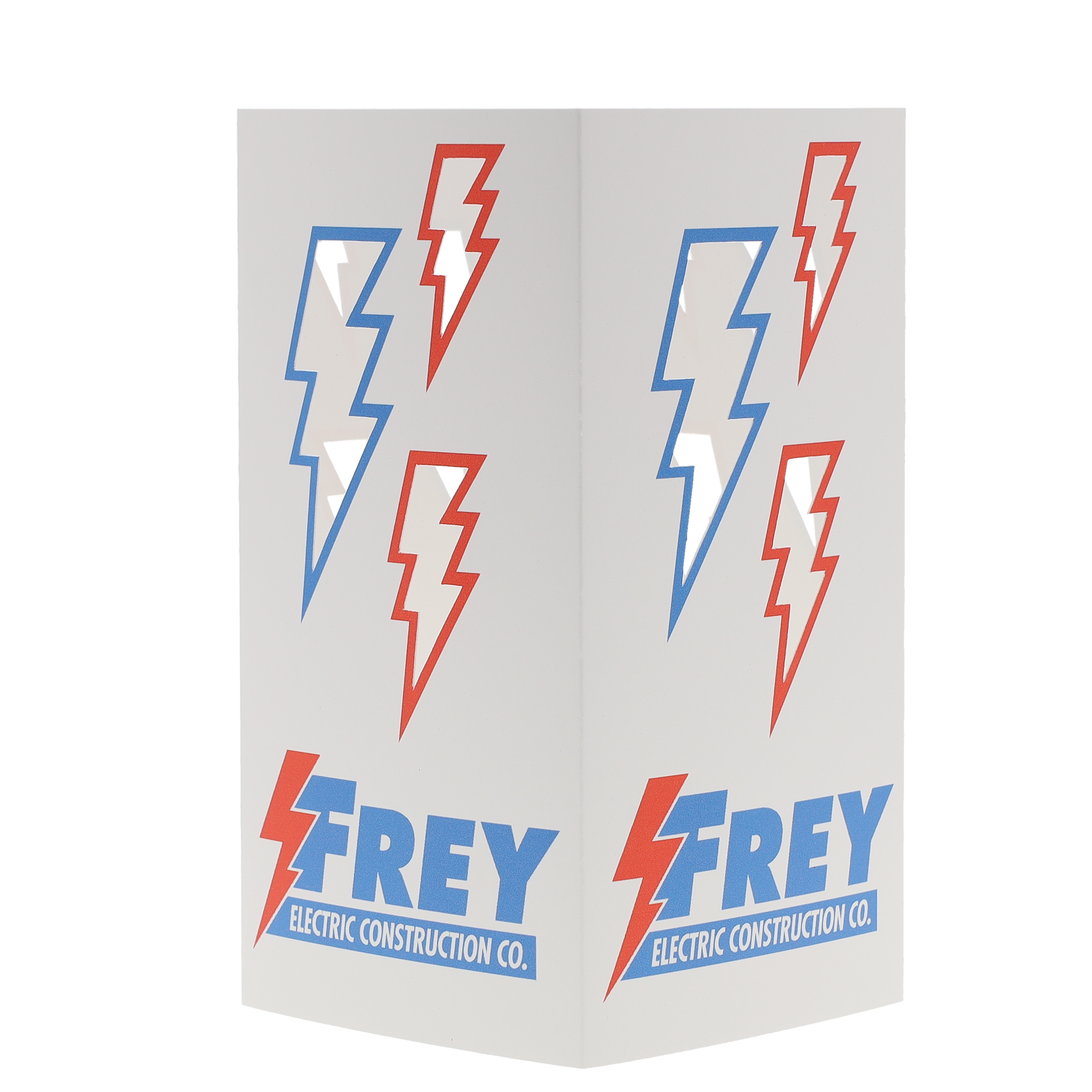 Table Luminary Card Stock 12 pt 4 Sided 4.250" x 4.250" x 8.000" Lightning White Digital Print 5