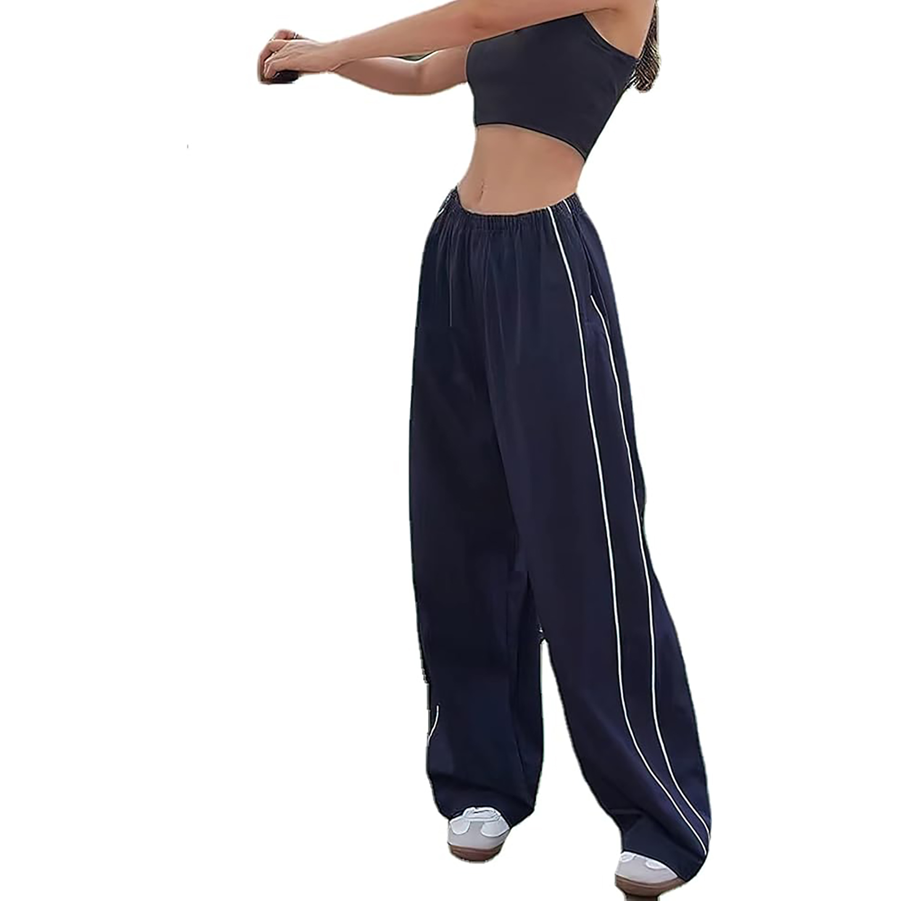 Women's Baggy Y2K Parachute Track Pants 10