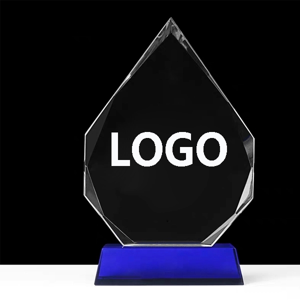 Optical Arrowhead Award on Blue Crystal Base