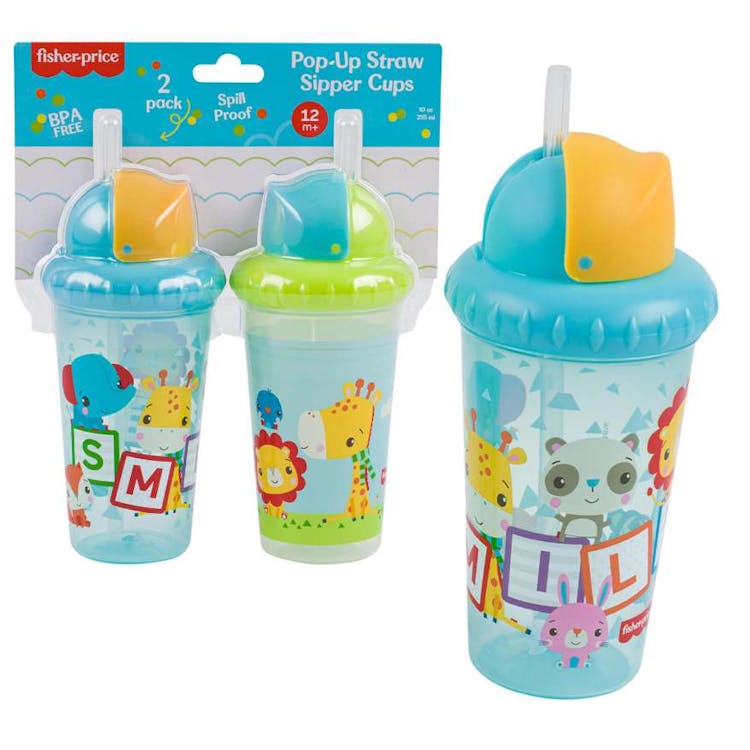 Fisher Price Sipper Cups - Blue Design 2pk 3