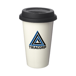 11 oz. Double Wall Ceramic Tumbler (2 Color Imprint)