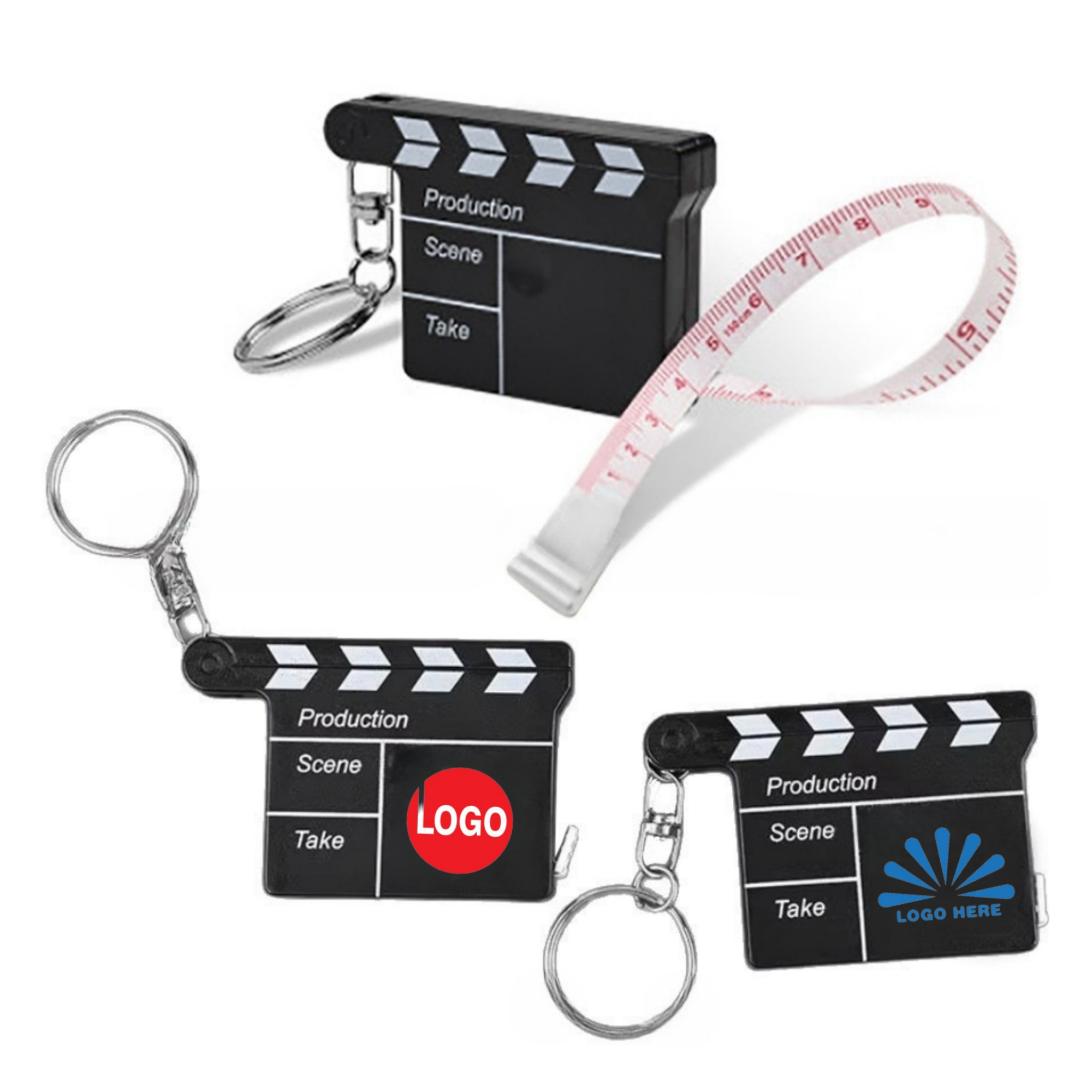 Mini Film Shooting Shapes Tape Measure Keychain 5