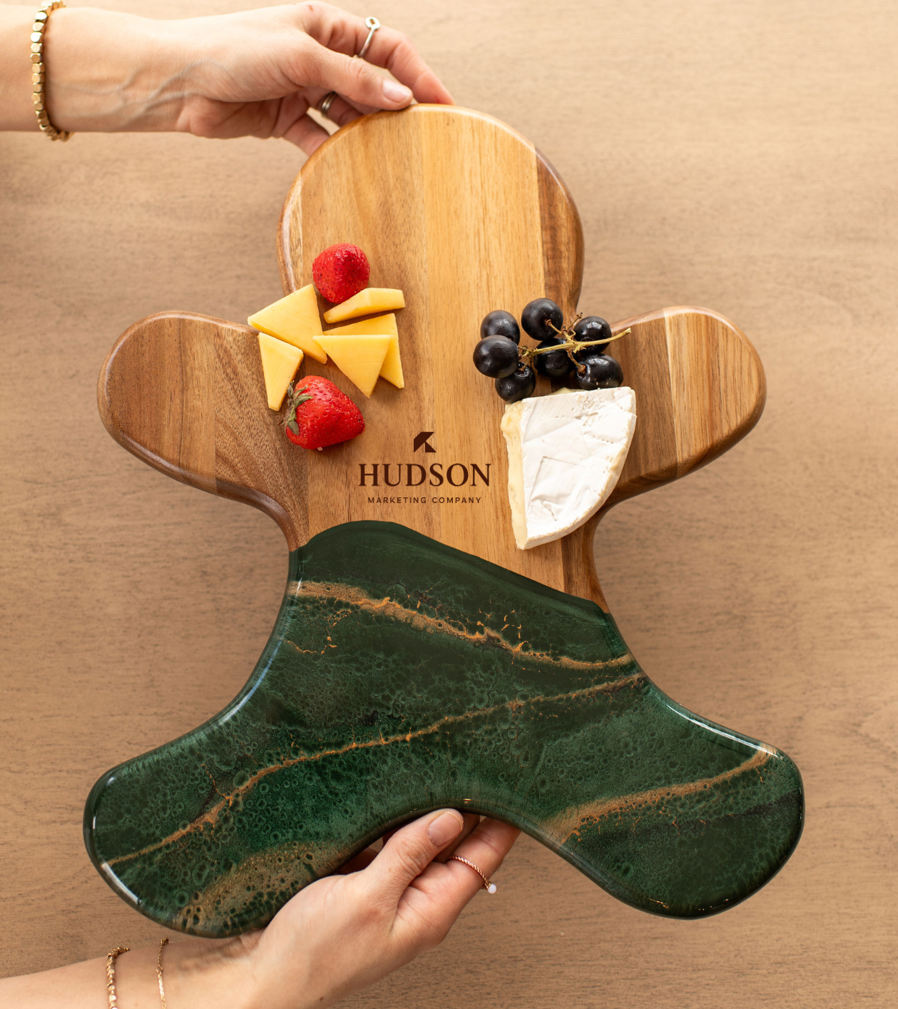 Gingerbread Man Shaped Acacia Cheeseboard