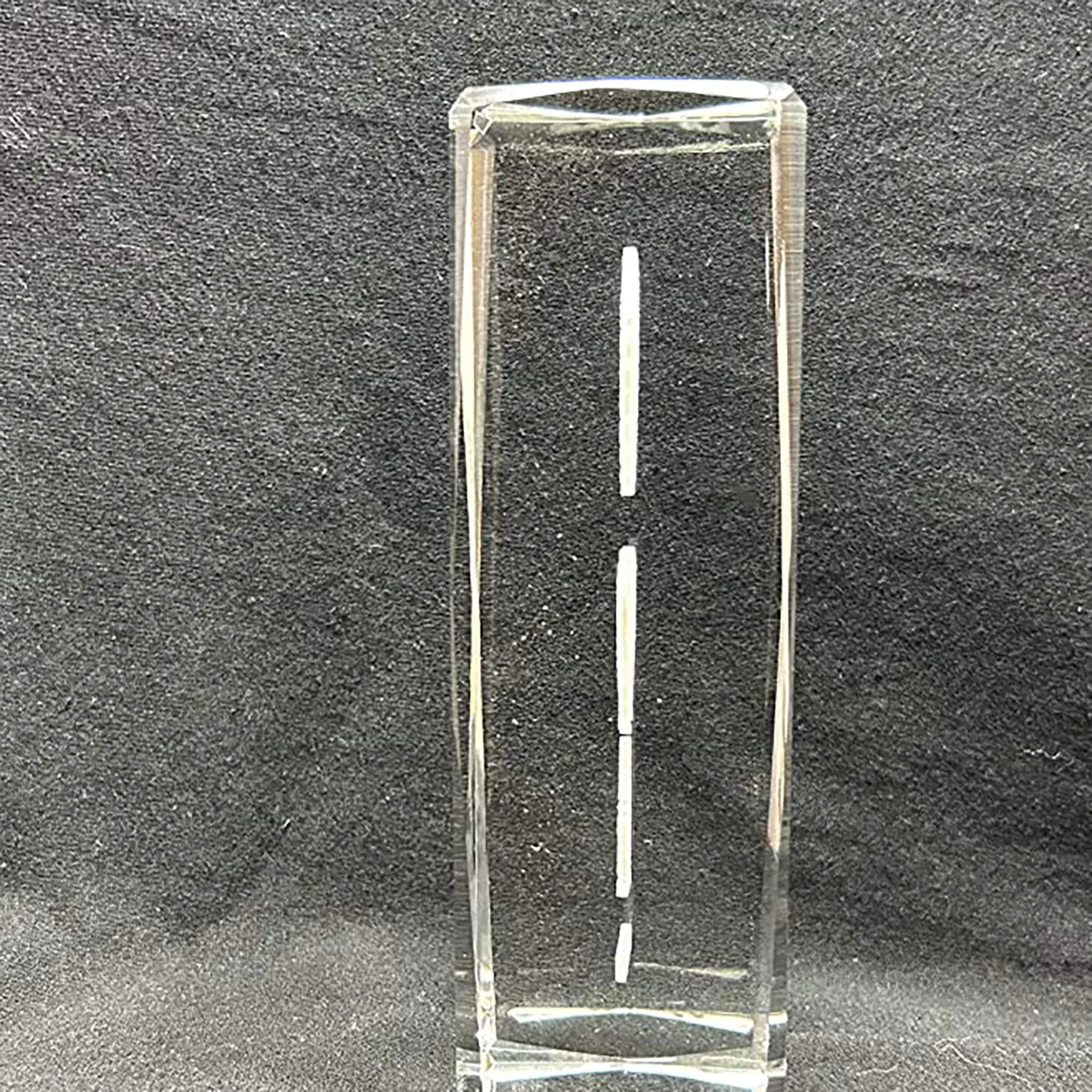 MOQ 5 PCS 7 Inch Tall Solid Crystal Champion Cube Trophy 7