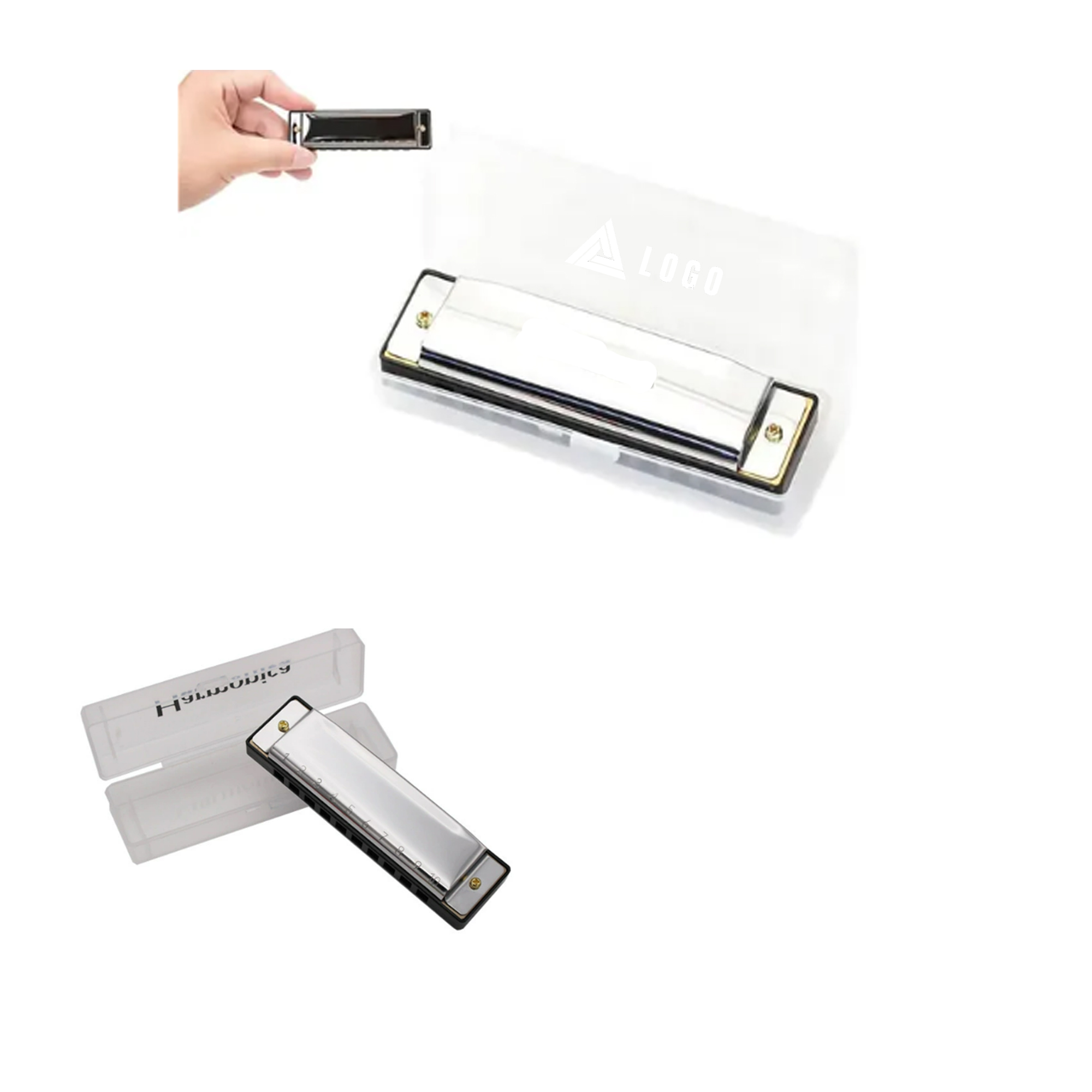 Custom 10 Holes Harmonica With Case 2