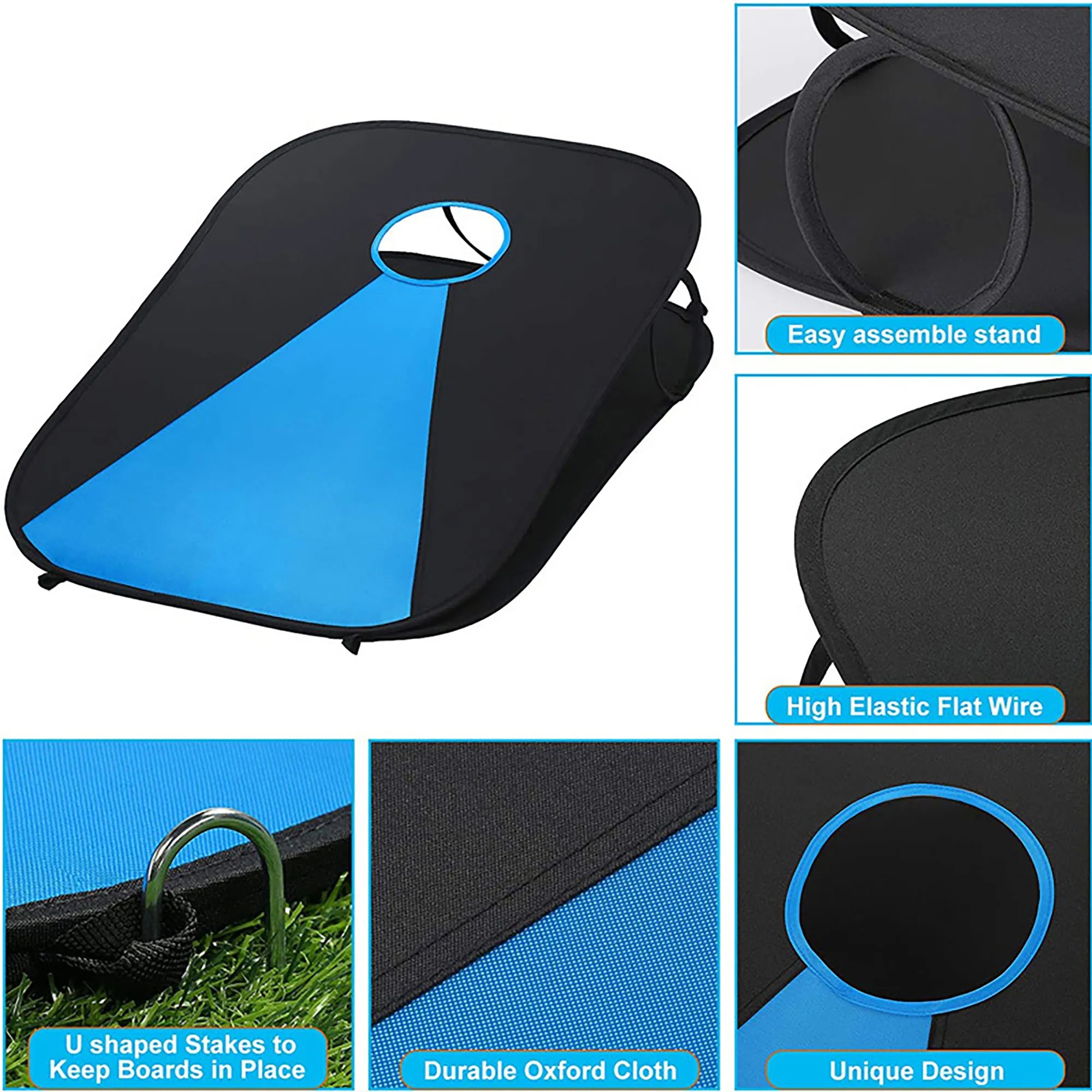 Collapsible Fun Cornhole Set Outdoor Game Boards 13