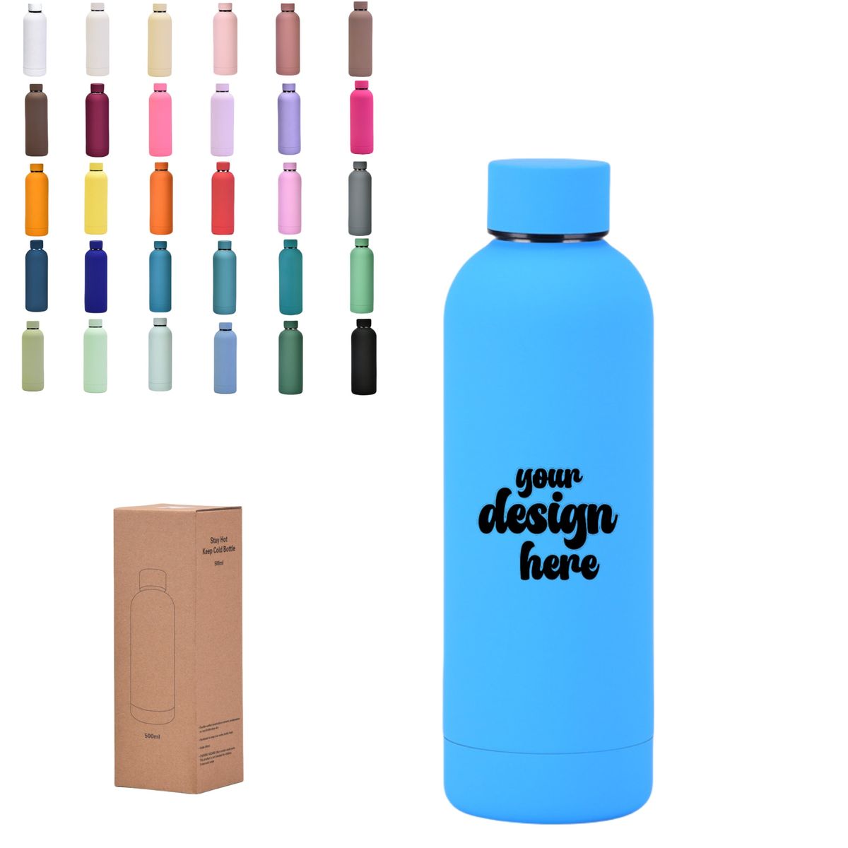 Double Layered Vacuum Insulated Bottle, custom water bottle with logo imprint 27