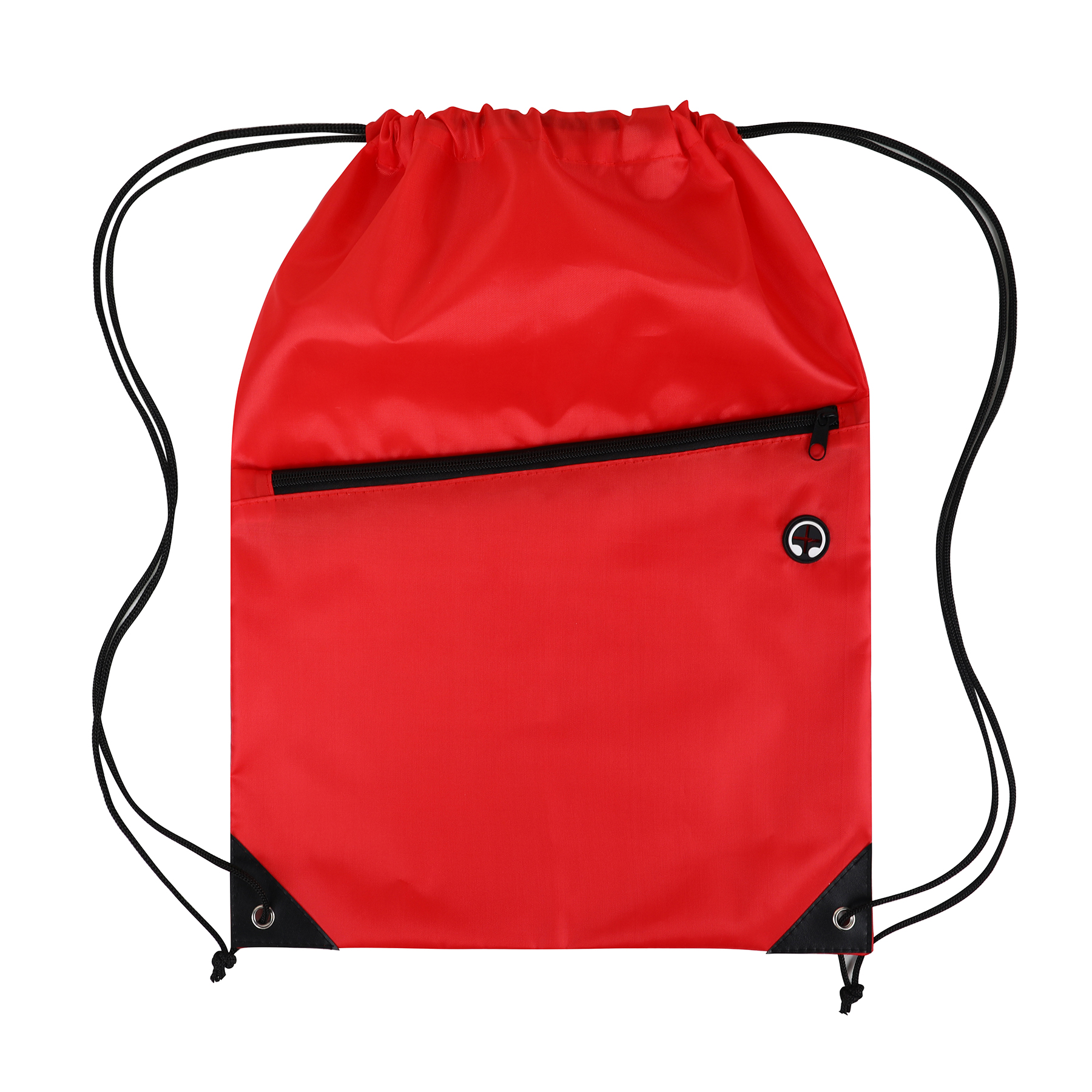 Drawstring Backpack with Front Zipper Pocket 113