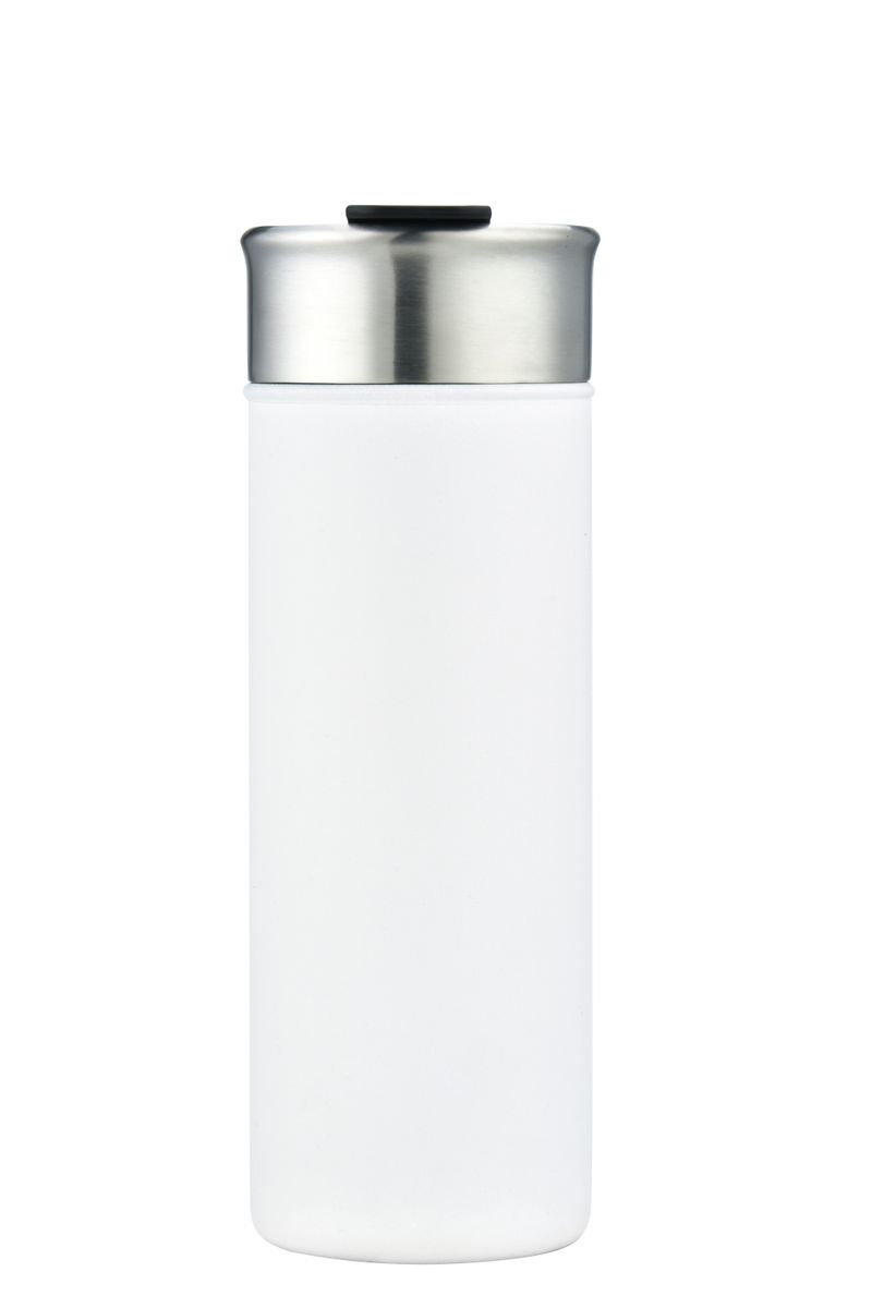 Endura 20 oz White Stainless Steel Bottle, custom water bottle with logo imprint 4
