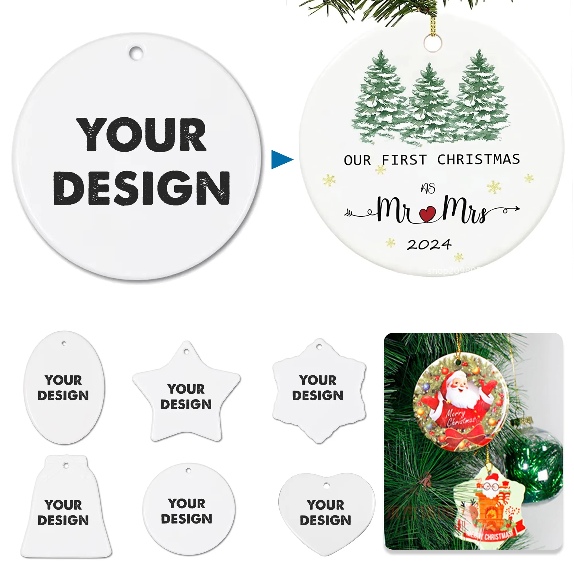 3" Custom Ceramic Ornaments 4
