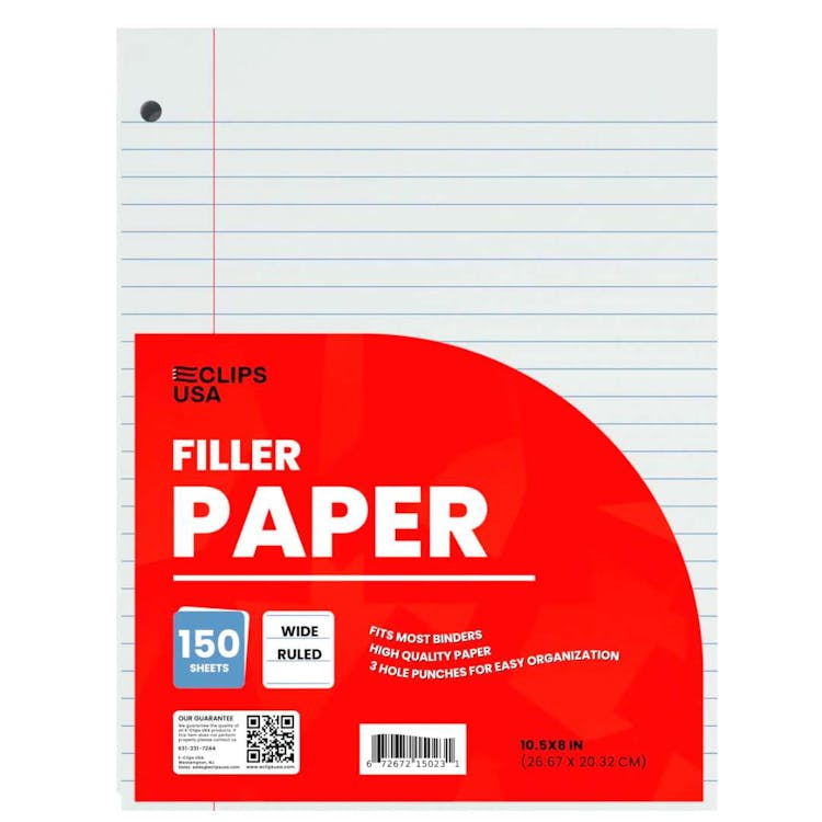 Filler Paper - Wide Ruled 150 Sheet Count 3