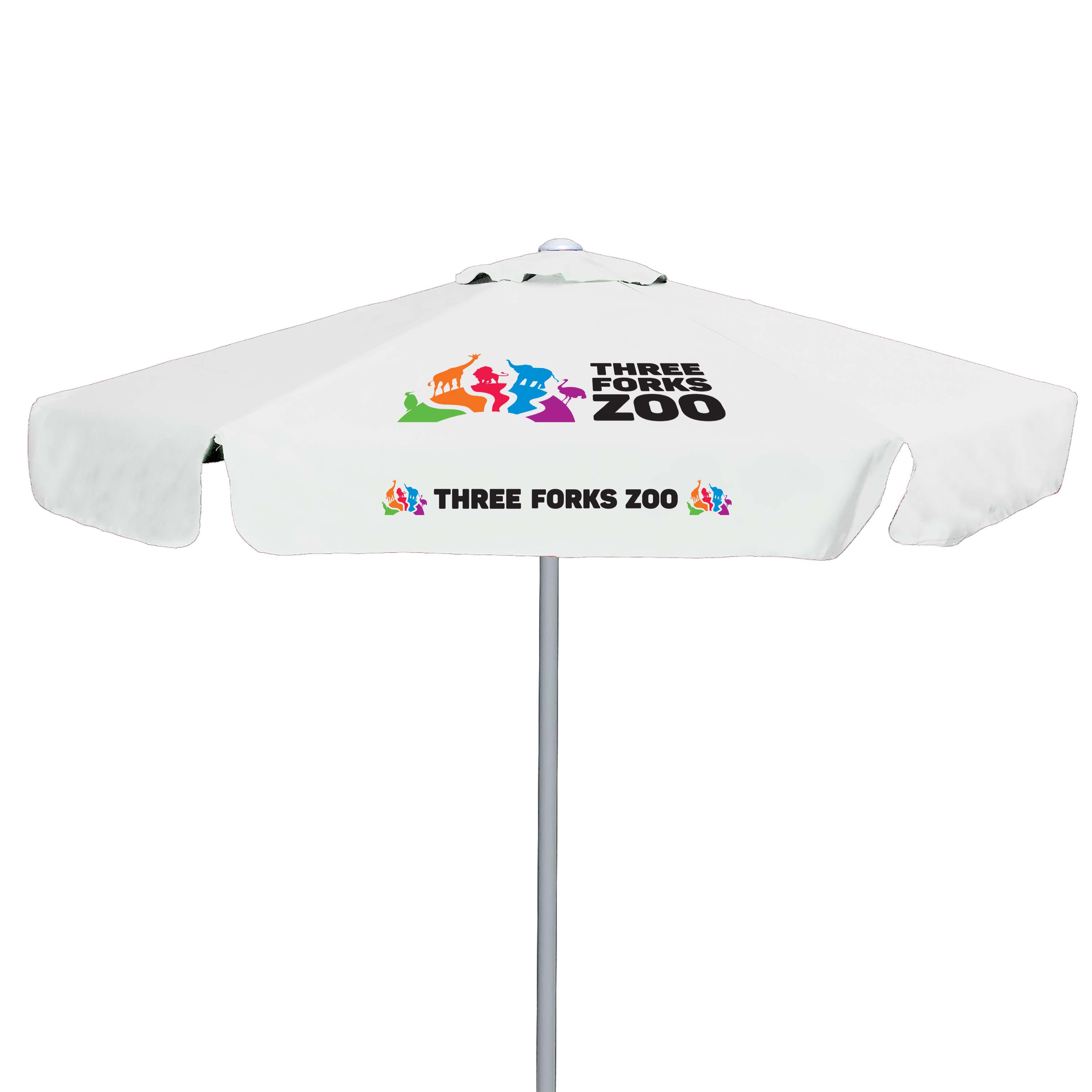 7' E-Z Glide Market Umbrella Kit with Valance (2 Imprints) 7