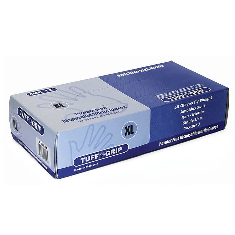 Nitrile Powder Gloves - Blue XL 3