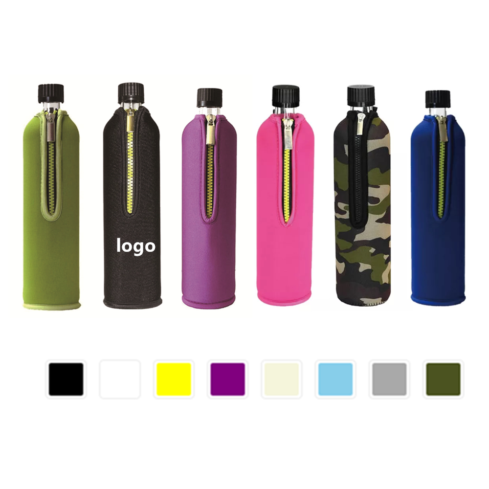 Zipped Slim Water Bottle Sleeve Coolie