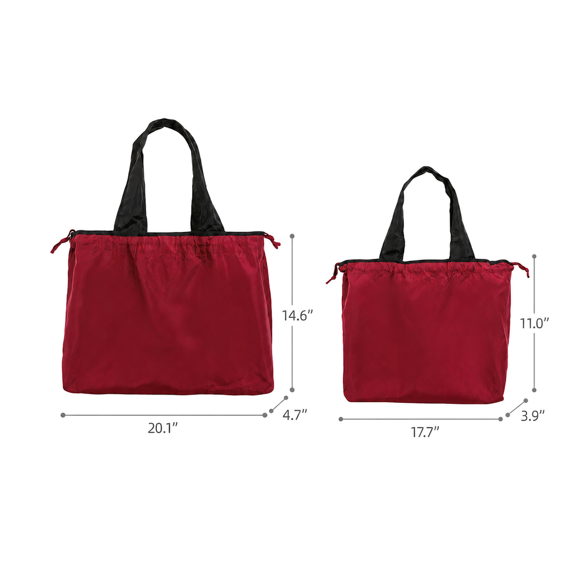 Foldable Nylon Drawstring Shopping Tote 3