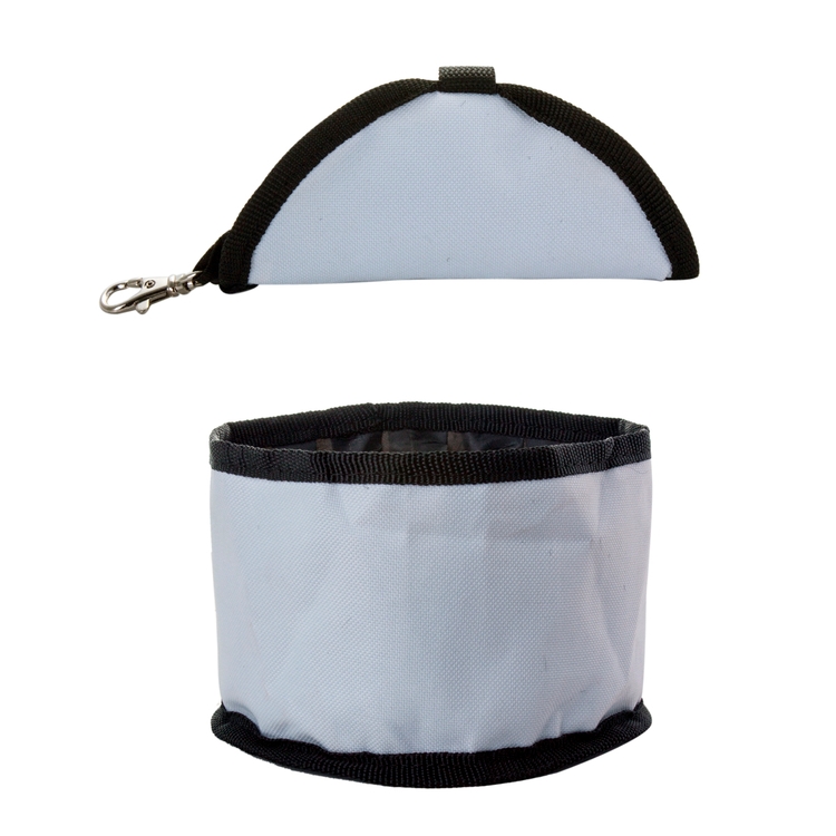 600D Poly Folding Pet Travel Bowl w/hook 28