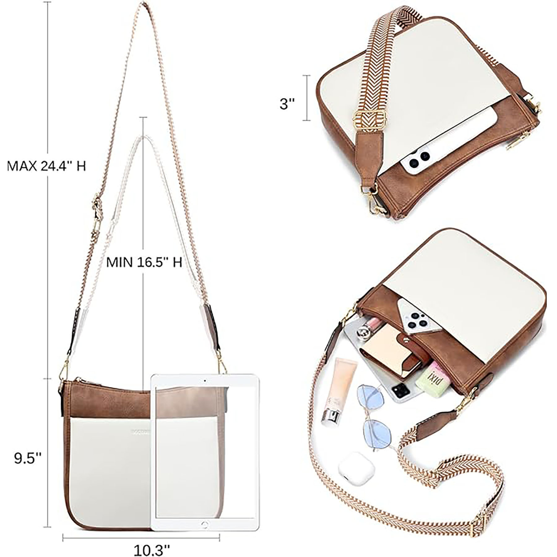 Women's Vegan Leather Crossbody Bag 24