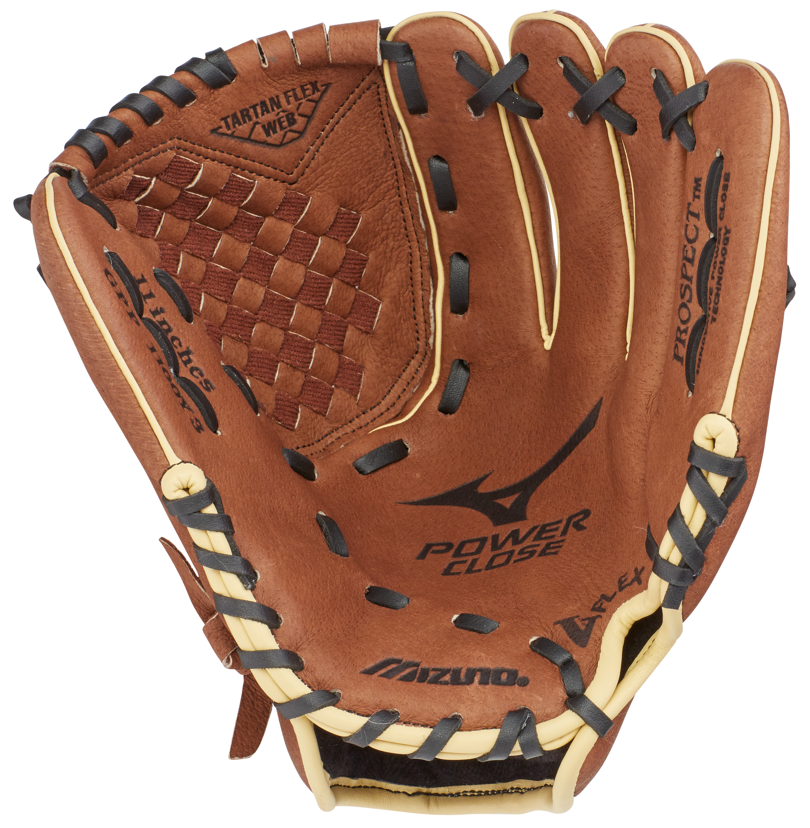 Prospect Series PowerClose Baseball Glove 11", Tartan Flex Web, Full Grain Pigskin 6