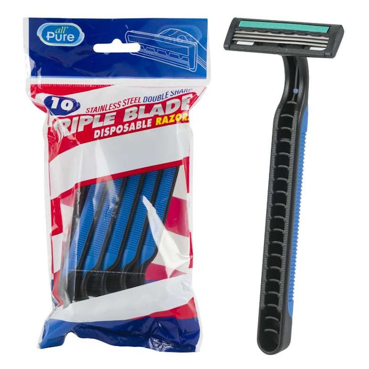 Men's Triple Blade Disposable Razor - 10 Pack 3