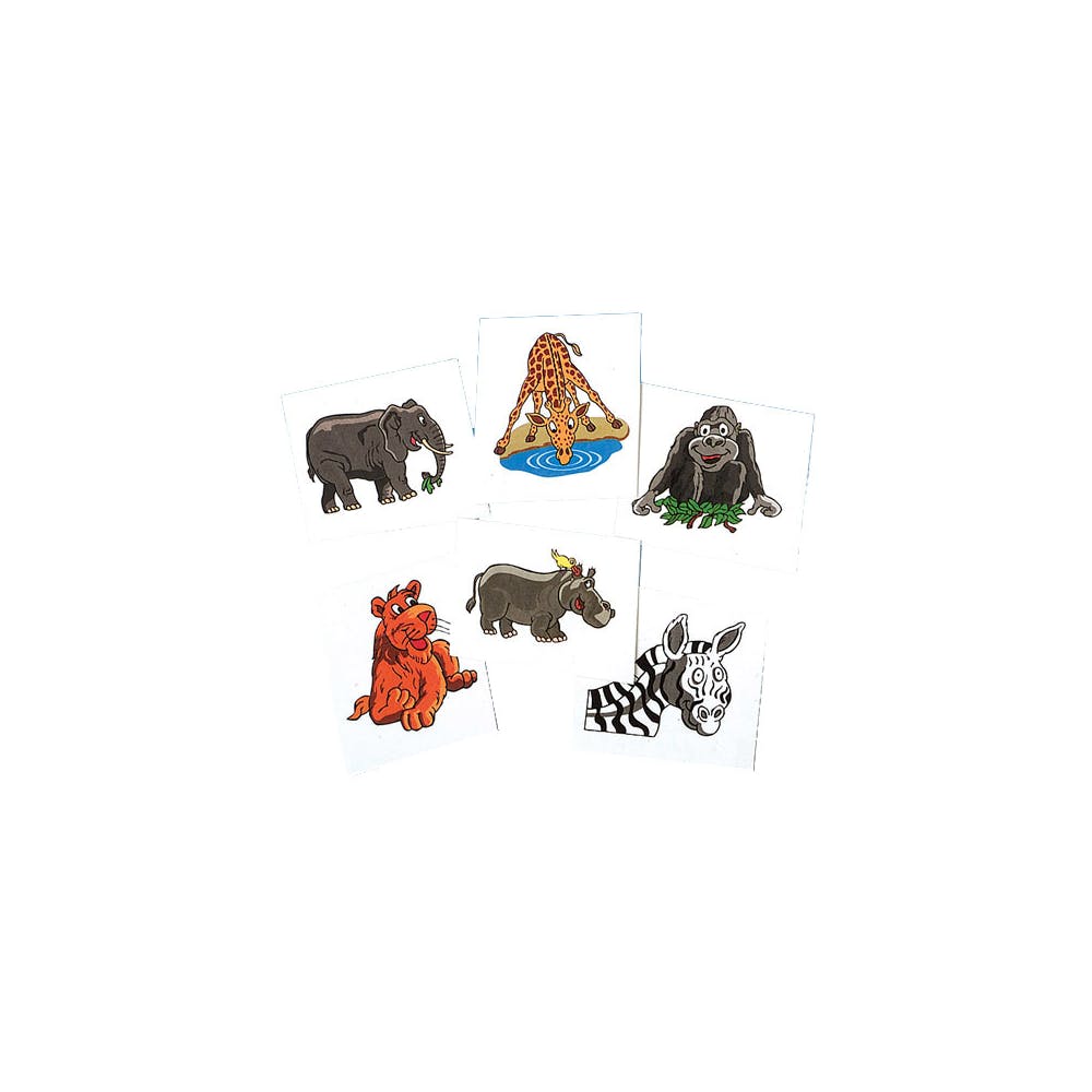 Zoo Animal Temporary Tattoos - Assorted 2