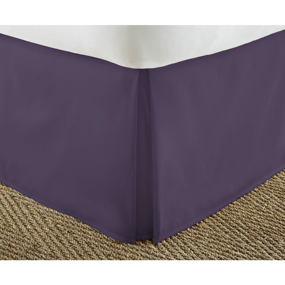 Premium Bed Skirts - Purple Cali King Pleated 3