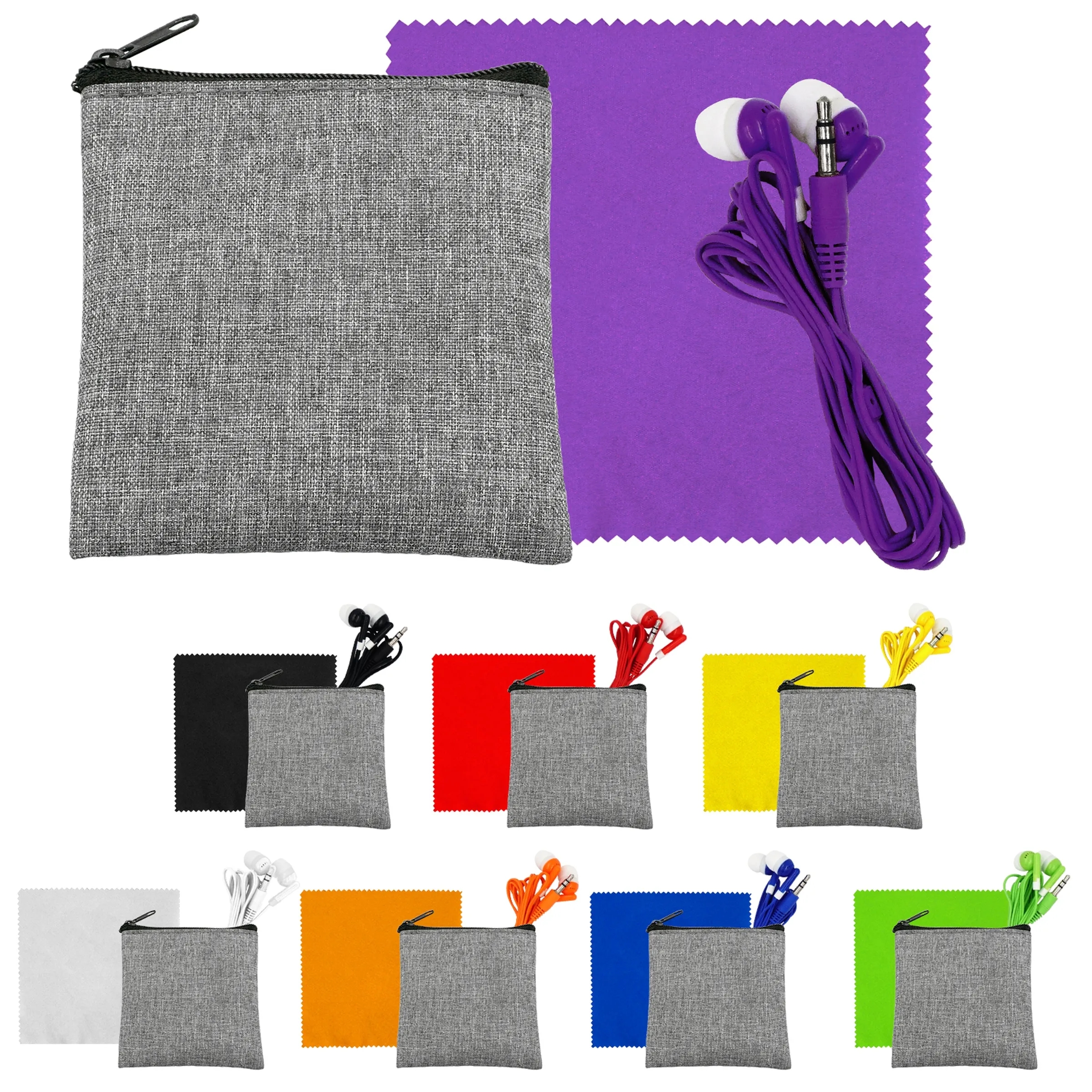 Recycled Ear Bud & Cloth Set 3