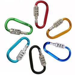 Metal Carabiners D-Ring Clip / 3-digit Luggage Lock