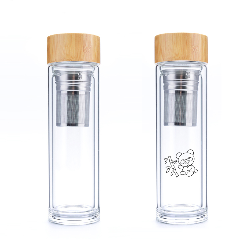 450ml double wall glass water bottle GDRR003 Ad Specialty Products