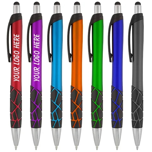 Mosaic Metallic Stylus Click Action Pen