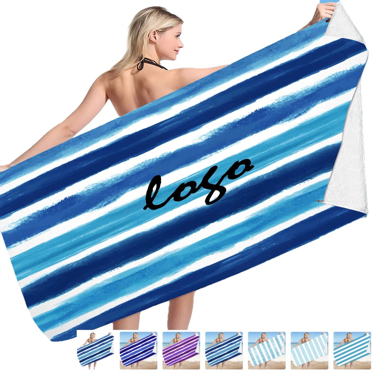 Microfiber Striped Beach Towel