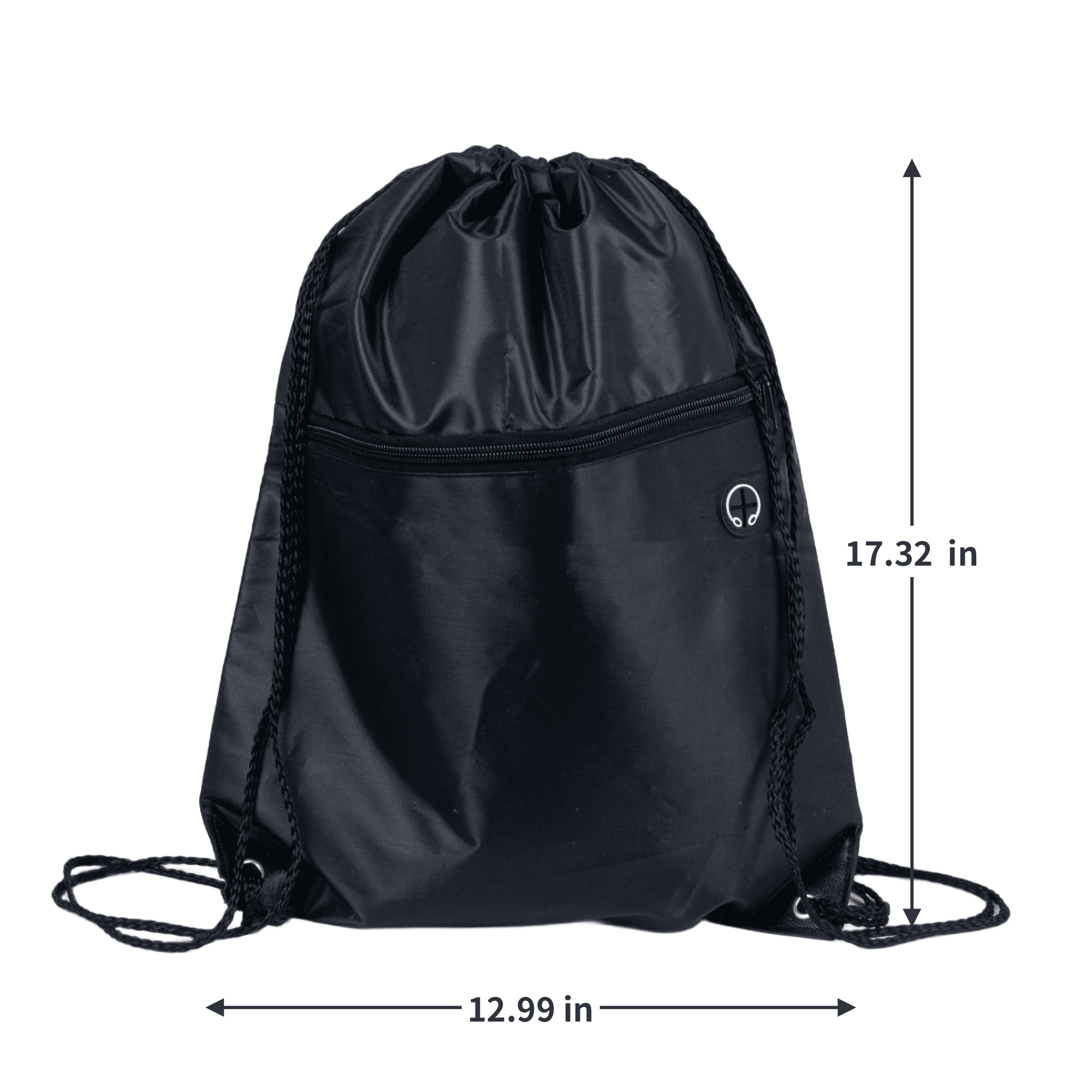 Custom Cinch Sack With Front Zip Pocket 11