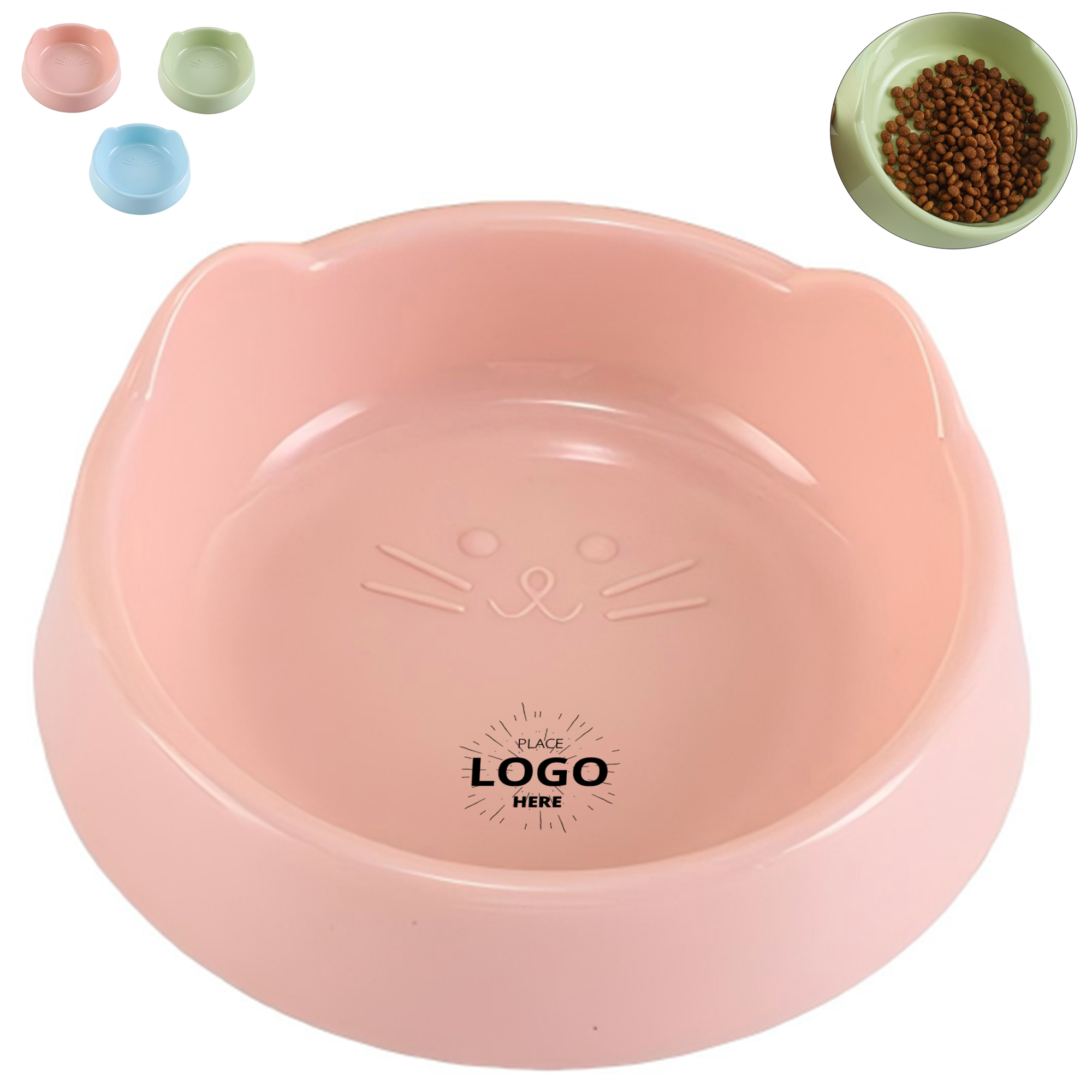 Non Tip Cat?Shape Plastic Pet Bowl 2