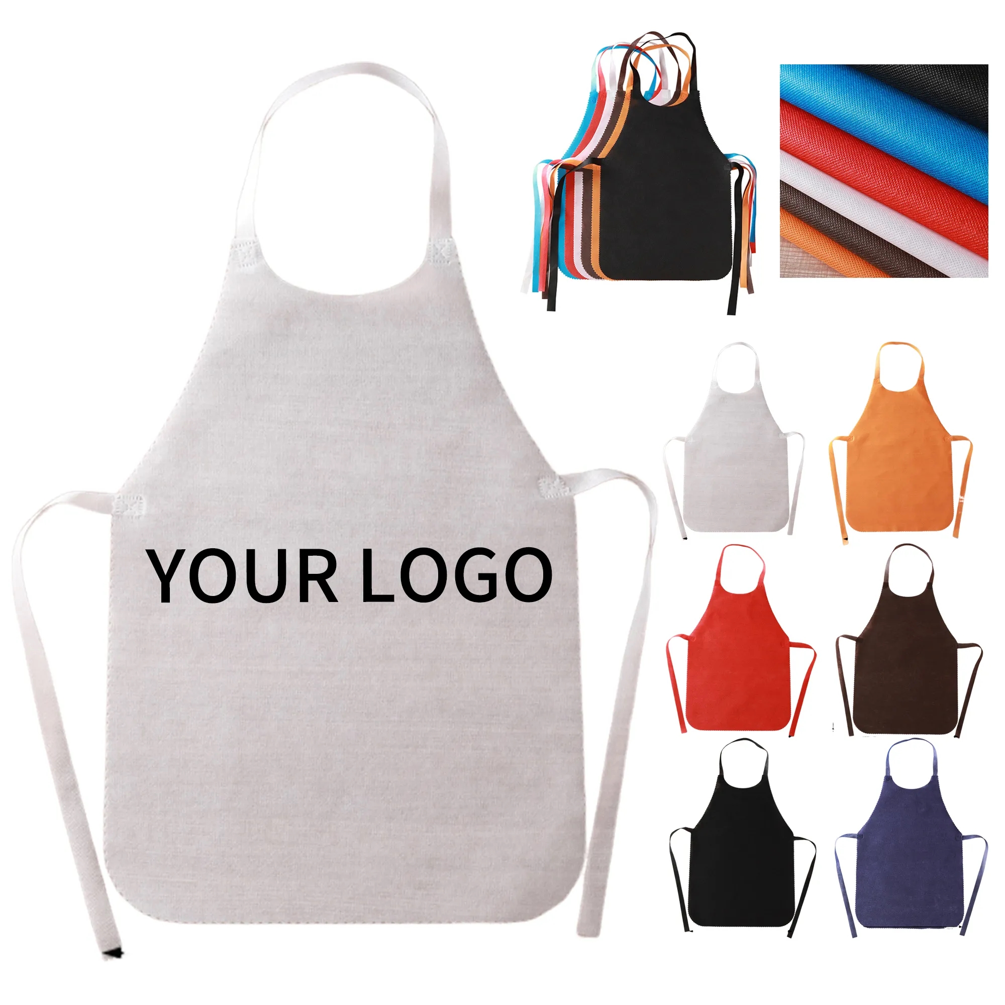 Disposable Apron 24 Inch Non Woven Fabric Practical
