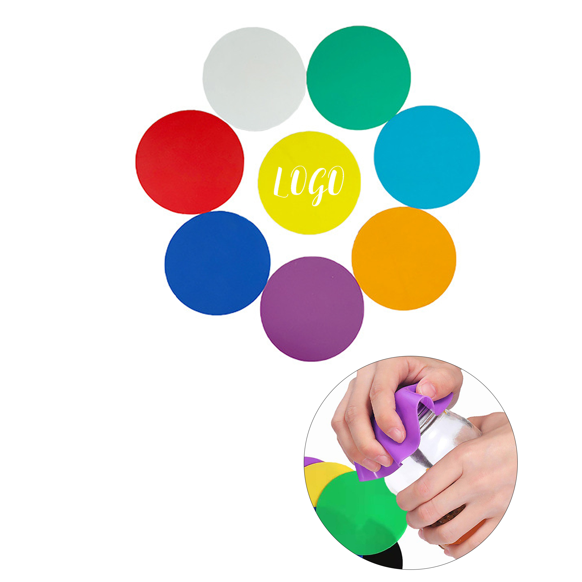 Solid Color Silicone Round Mat 5