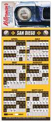 Baseball Schedule Laminated Card/Postcard with Magnet Strip (3.5x8.5) 10 pt.