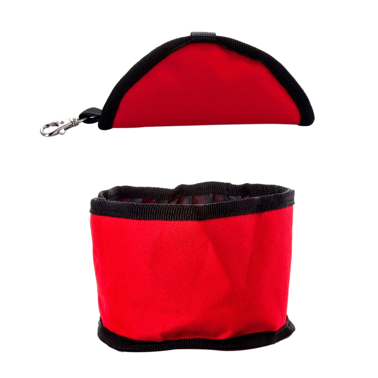 600D Poly Folding Pet Travel Bowl w/hook 27