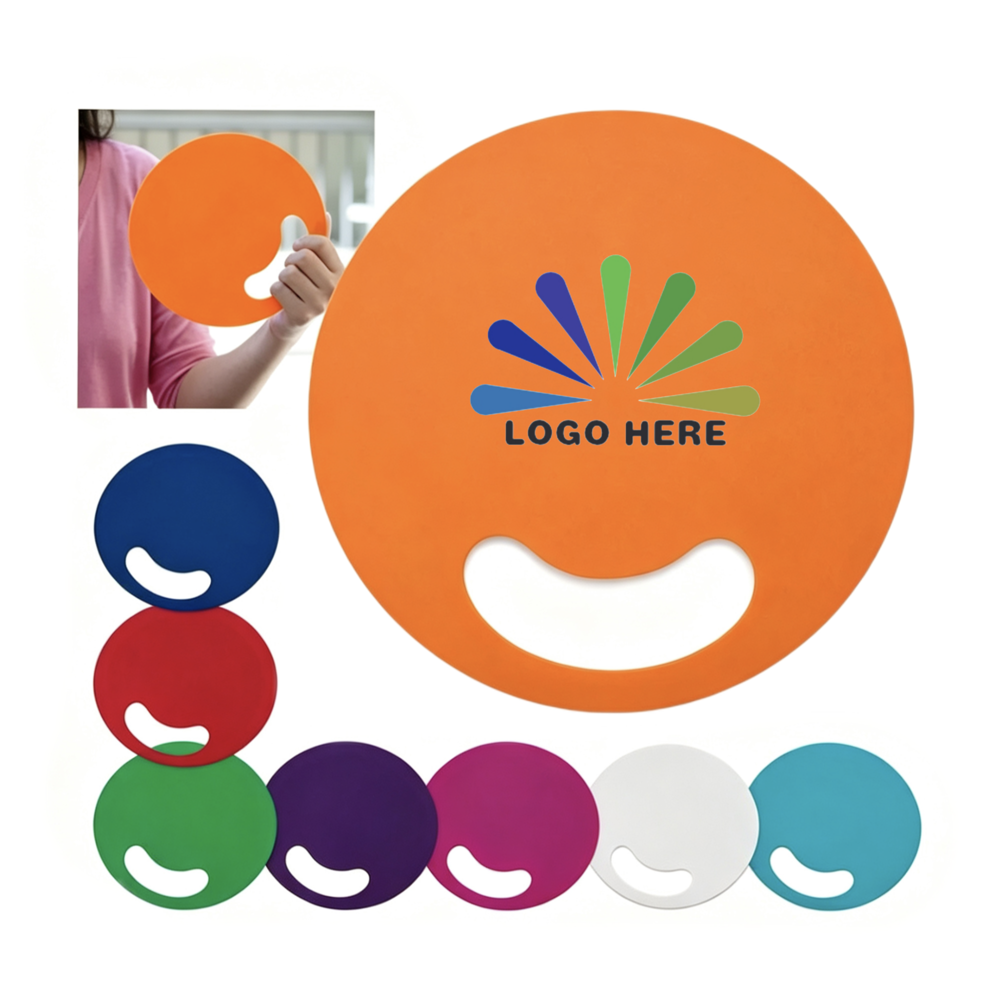 Round Advertising Hand Fan 1